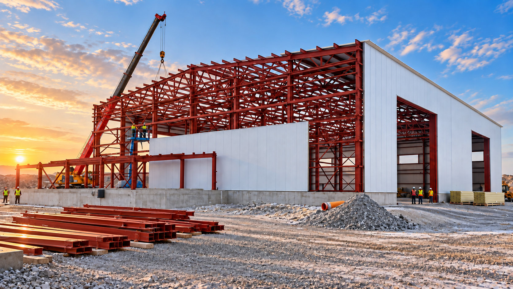HITACHI Bakım ve Onarım Atölyesi çelik yapı çalışmaları